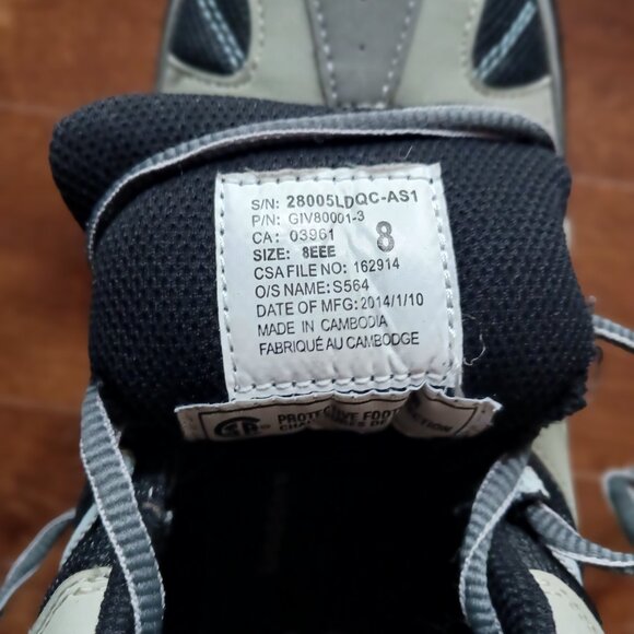 Dakota Safety Shoes Unisex Womens 8 Mens 6.5 Grey Black Flex Like New - Picture 5 of 9